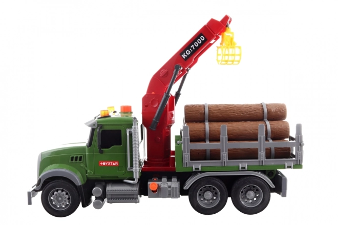 Camion giocattolo con legname a batteria
