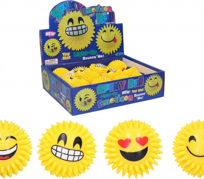 Pallina con sorriso che fischia e si illumina 7 cm