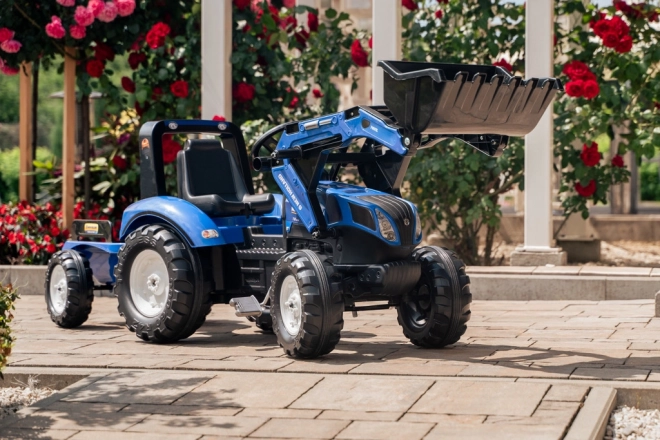 Trattore a Pedali con Rimorchio New Holland per Bambini