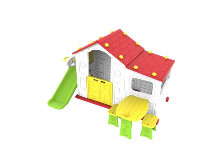 Grande casa con atrio 4 in 1 Tetto rosso