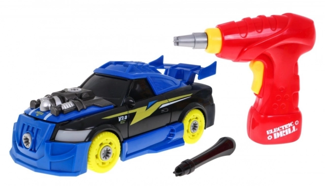 Auto Sportivo Assemblabile 2 in 1 per Bambini con Trapano Elettrico