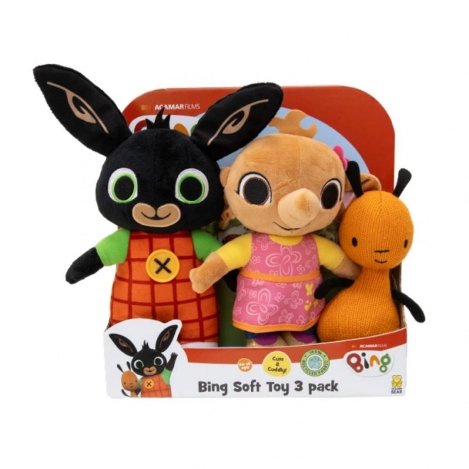 Set di 3 peluche di Bing e amici