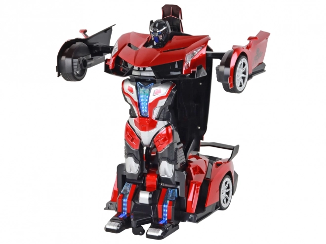 Auto-robot trasformabile R/C 1:10 rosso controllo gestuale