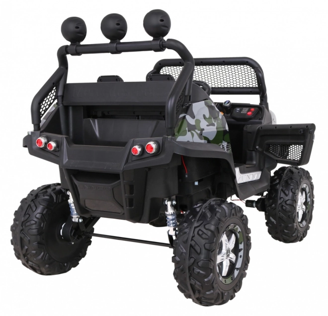 Mercedes Benz Unimog per bambini Moro vernice + trazione 4x4 + telecomando + vano bagagli + avvio lento + MP3 LED