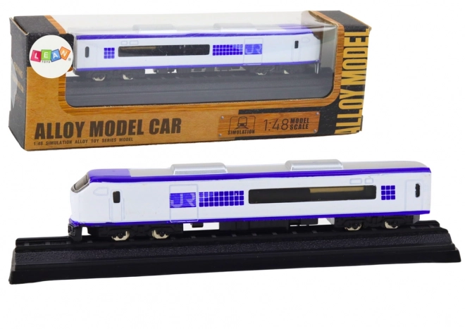 Modello di Treno Collezionabile 1:48 Metallico Bianco-Blu