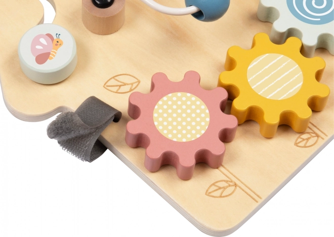 Tooky Toy Grande Tabellone in Legno Manipolativo Casa - Centro Attività