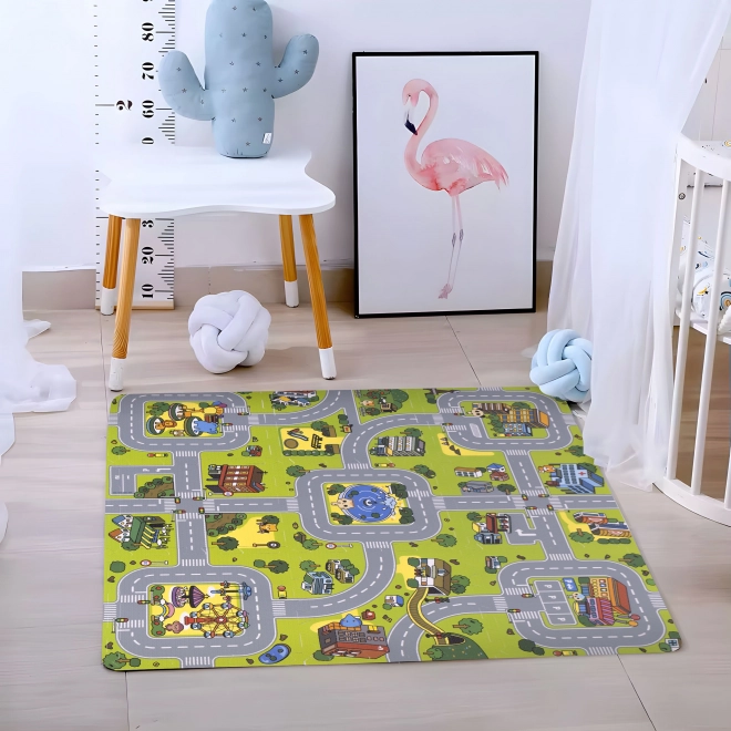 Tappeto puzzle EVA grandi dimensioni per bambini Città 21 pezzi ECOTOYS