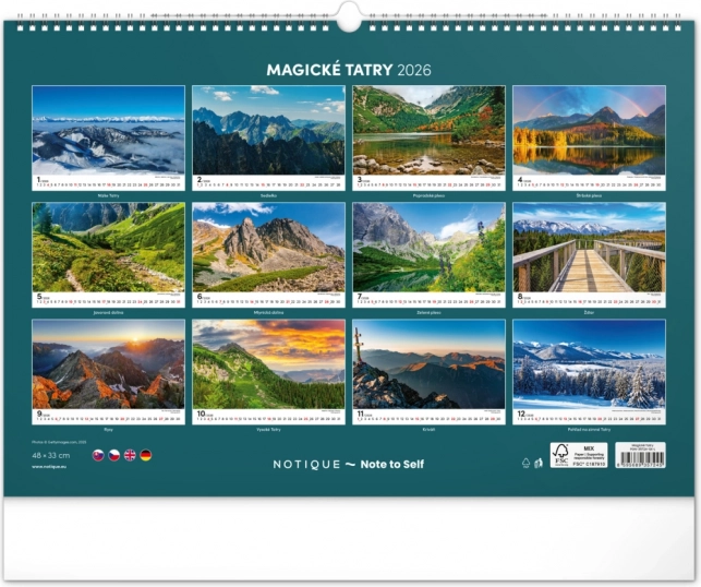 Calendario da Parete Magiche Tatra 2026