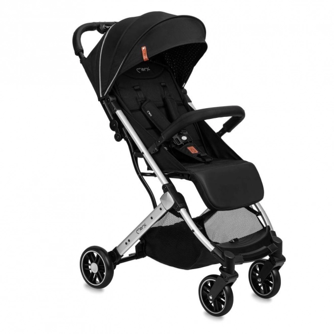 Passeggino MoMi Estelle Light nero con telaio argento