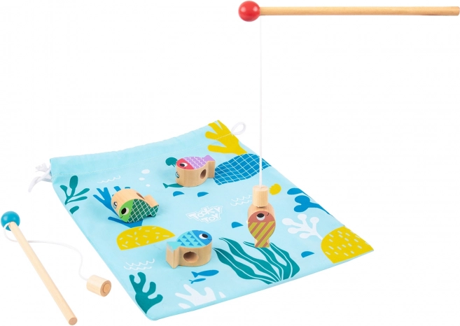 Tooky Toy Gioco in Legno Balena e Pesciolini Multifunzionale 4 in 1