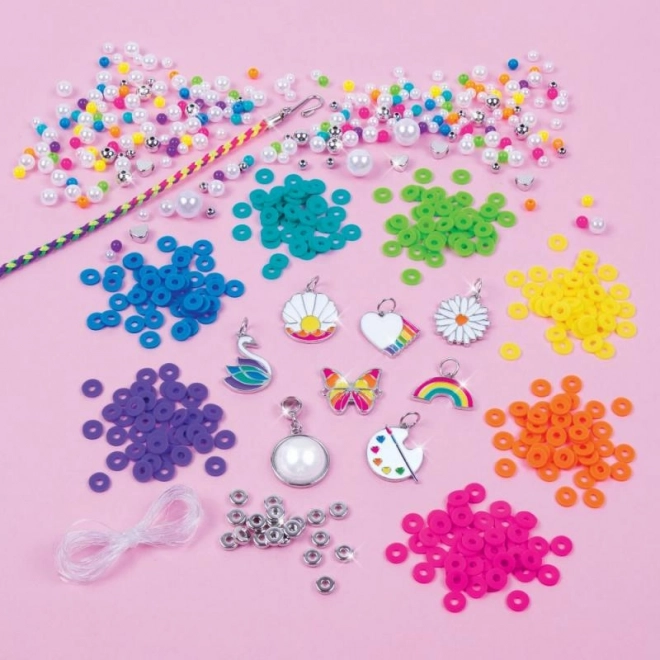 Set per la creazione di braccialetti arcobaleno e perle