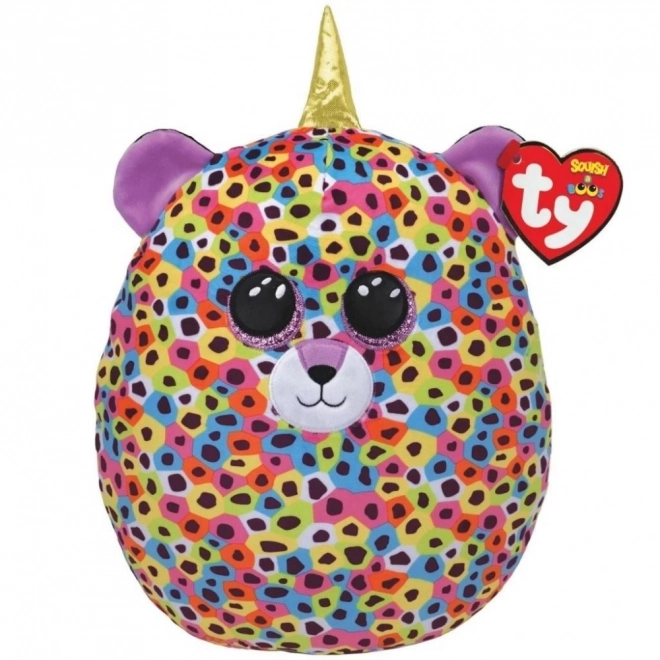 Peluches TY Squish-a-Boss Leopardo con corno multicolore 22 cm