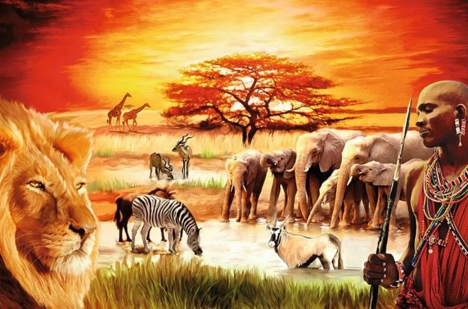 Puzzle Savana - Orgogliosi Masai 3000 pezzi