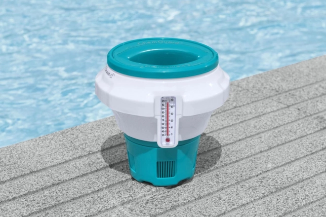 Dispenser galleggiante per piscina con termometro Bestway