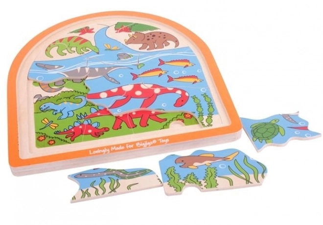 Puzzle a strati Dinosauri di Bigjigs