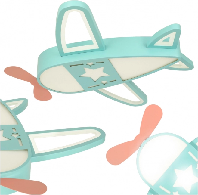 Luce da soffitto LED per bambini a forma di aereo con telecomando