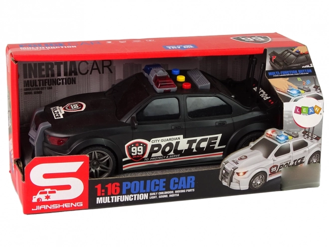 Auto sportivo polizia 1:16 nero con suoni