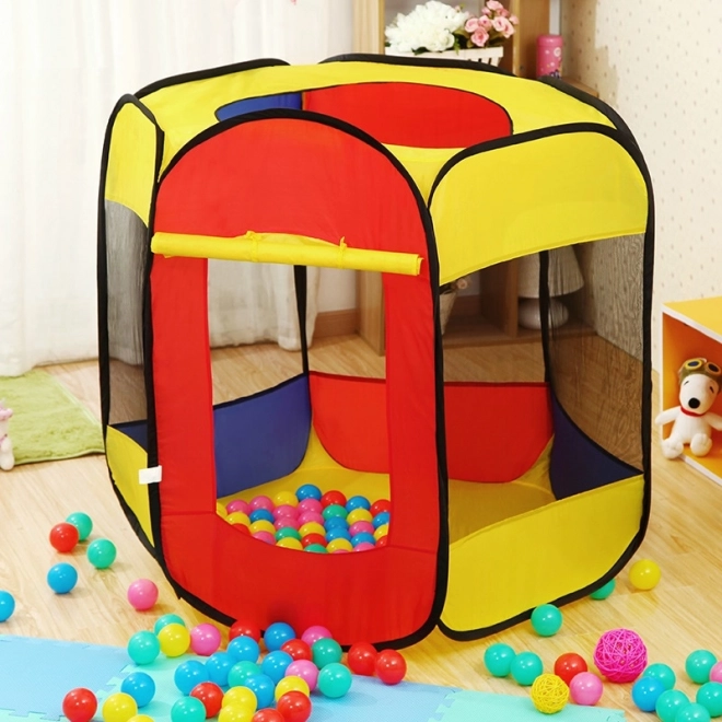 Tenda pop-up esagonale con palline