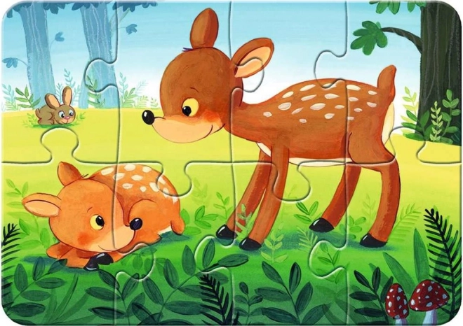 Ravensburger le mie prime puzzle animali del bosco 4 in 1