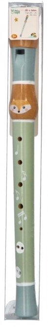 Flauto di legno con volpe