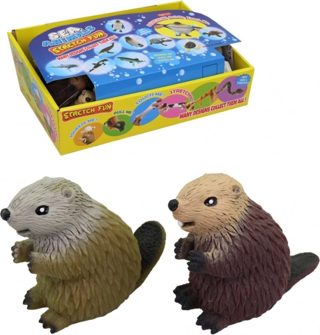 Castoro di Gomma per Bambini 7 cm - Confezione da 24 pezzi