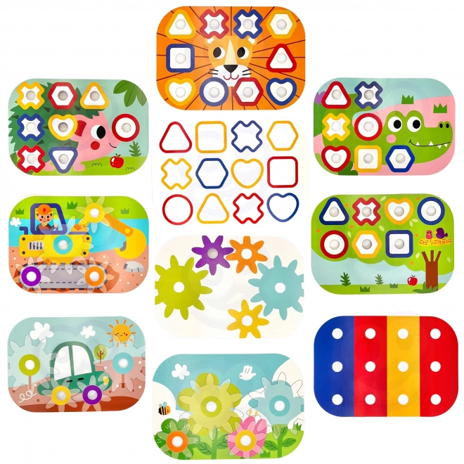 Kit motricità Montessori 12 in 1 con box in legno