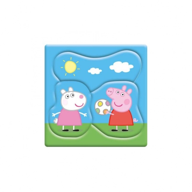 Puzzle baby Peppa Pig e famiglia 3 in 1