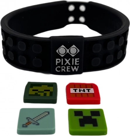 Braccialetto regolabile PIXIE CREW & MINECRAFT nero