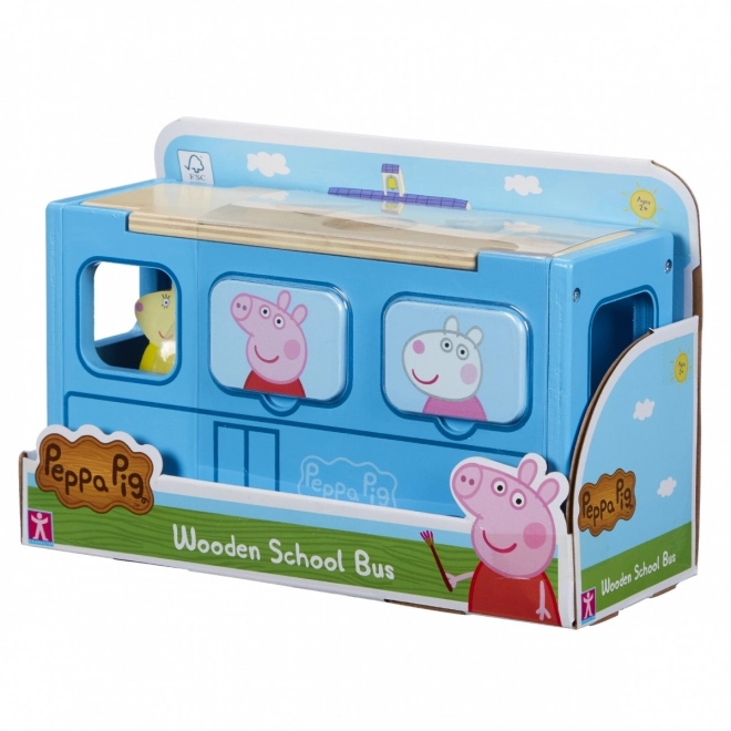 Puzzle in legno autobus scolastico Peppa Pig