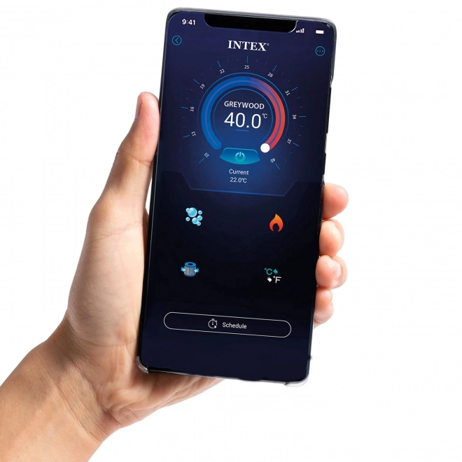 Vasca idromassaggio gonfiabile per 4 persone con idromassaggio e WiFi