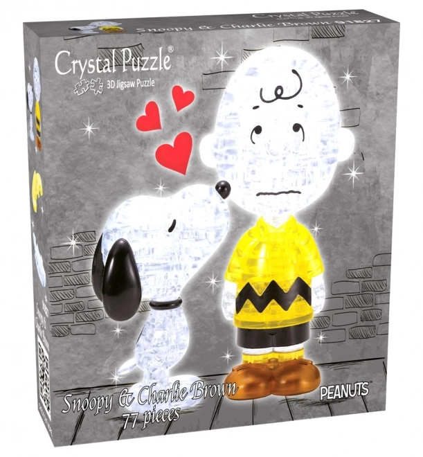 Puzzle 3D Crystal Snoopy e Charlie Brown