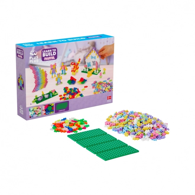 Set di costruzioni PlusPlus Mini Mix 600 pezzi Pastello/Neon