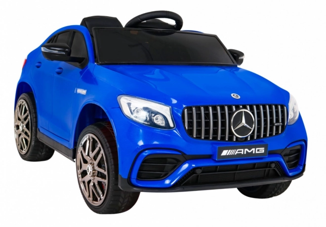 Mercedes Benz GLC63S per bambini Blu + telecomando + trazione 4x4 + MP3 LED + EVA + partenza lenta