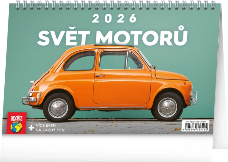 Calendario da tavolo Mondo dei motori 2026
