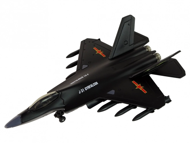 modello di aereo ad attrito nero 1:72