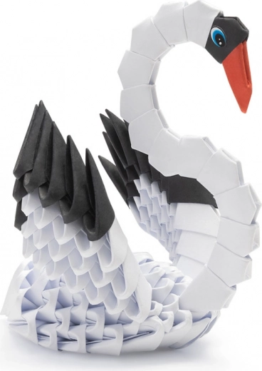 Elegante decorazione 3D a forma di cigno