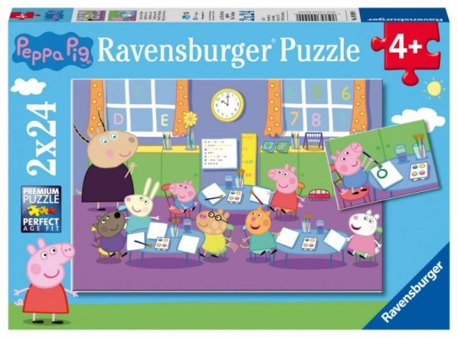 Puzzle 2 in 1 di Peppa Pig e la sua Classe