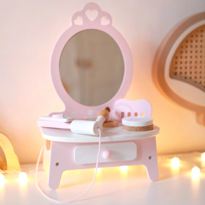 Toeletta in legno per bambini con specchio e accessori Classic World