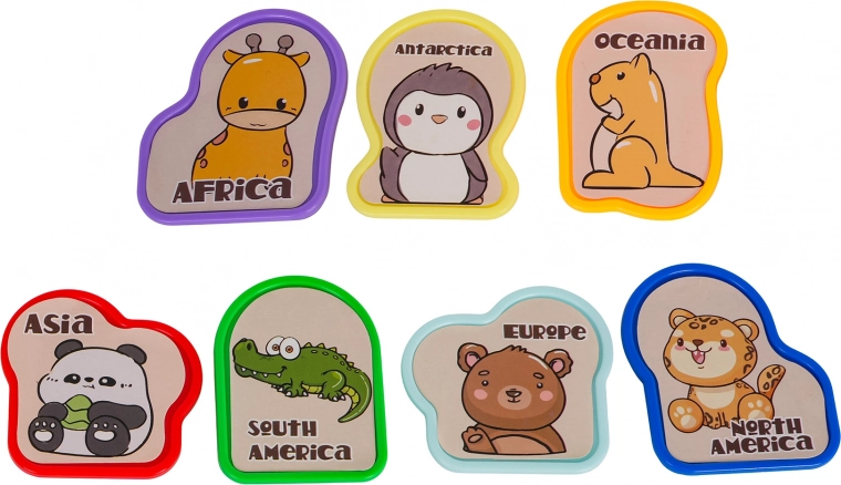 Esplorazione dei continenti con gli animali