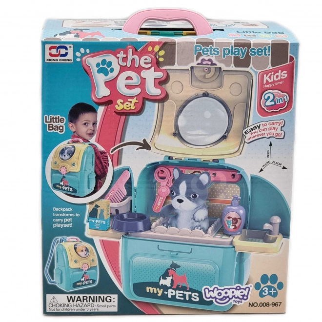 Zaino Trasportabile Salone di Bellezza per Cani WOOPIE 2 in 1