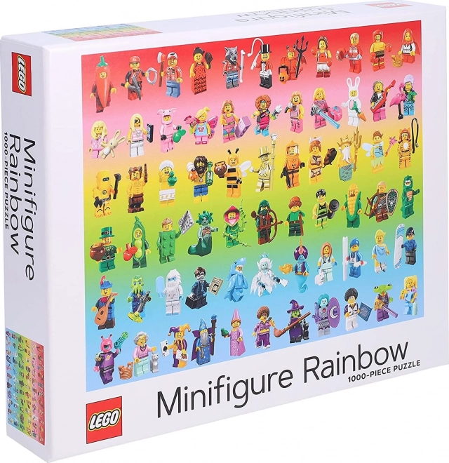 Puzzle LEGO arco iris di minifigure 1000 pezzi