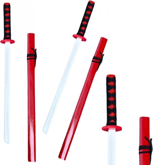 Katana da allenamento in legno rossa 70 cm