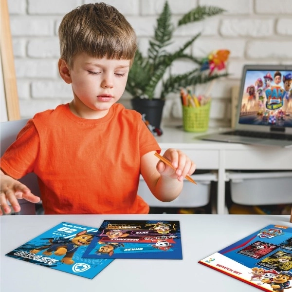 Set di Immagini da Grattare Colorate Paw Patrol - 3 Pezzi