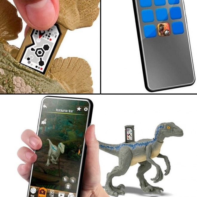Figurina dinosauro Kryptops da Jurassic World con ruggito selvaggio e parti mobili