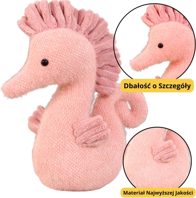 Cavalluccio marino rosa in peluche 25 cm