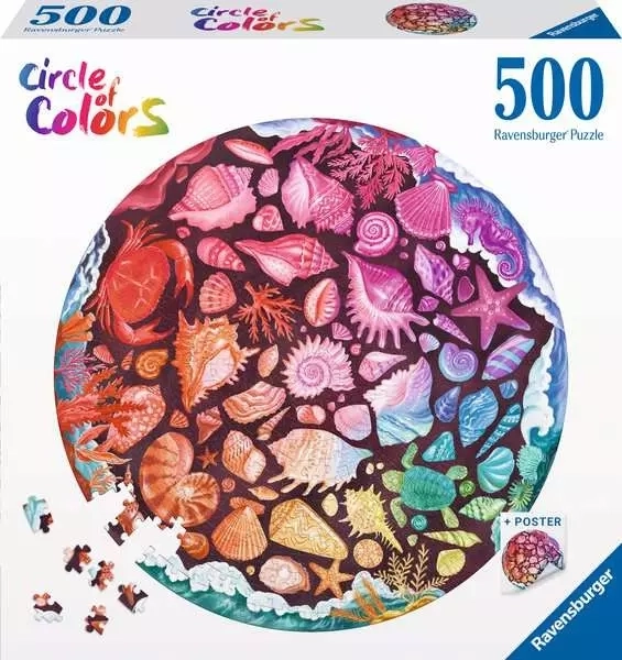 Puzzle rotondo Colori: Conchiglie 500 pezzi RAVENSBURGER