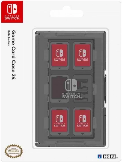 Custodia per 24 cartucce di gioco per Nintendo Switch – nera