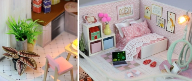 Mini casa delle melodie rosa di Anny