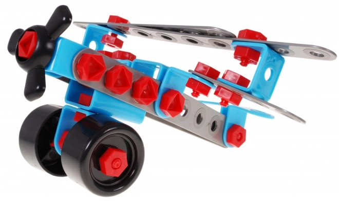 Set di costruzioni per bambini 6+ con trapano elettrico e strumenti per costruire 10 modelli