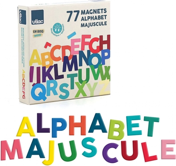 Vilac Alfabeto Magnetico in Legno Lettere Maiuscole